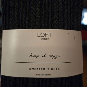 LOFT Women's Black Sweater Tights